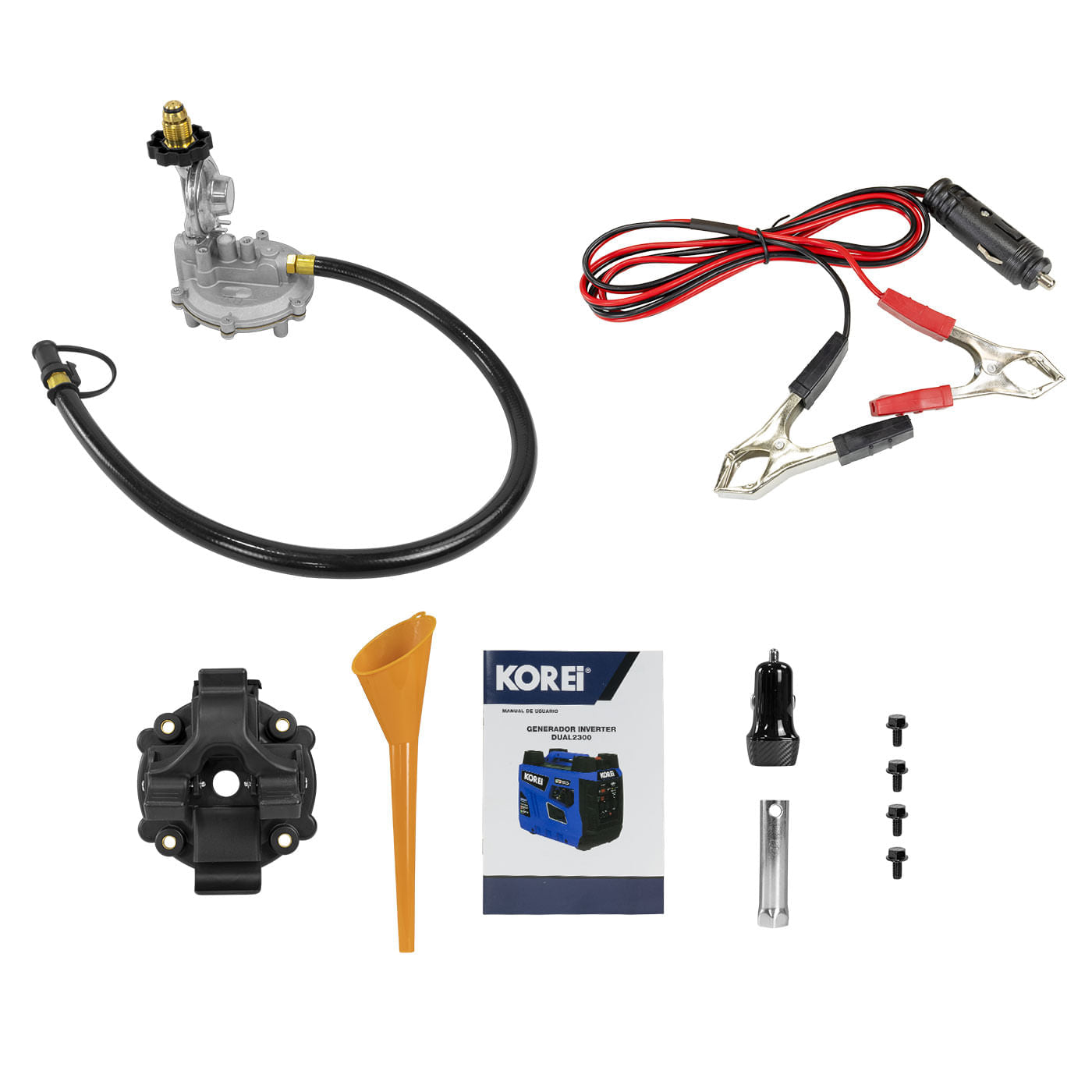 Generador Inverter Profesional 1900 Watts Korei Gasolina y Gas LP 3.7 Hp 110v – Dual2300