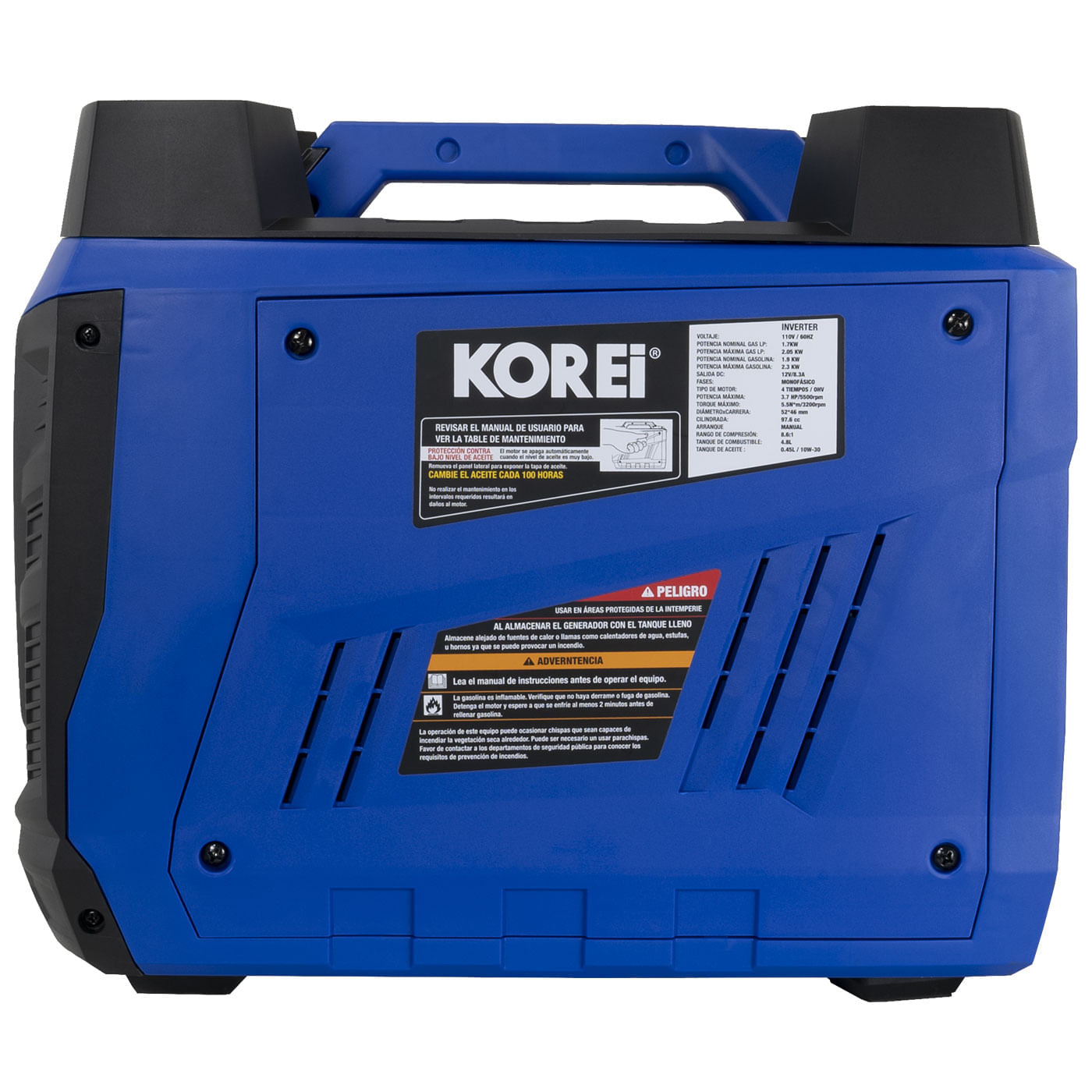 Generador Inverter Profesional 1900 Watts Korei Gasolina y Gas LP 3.7 Hp 110v – Dual2300