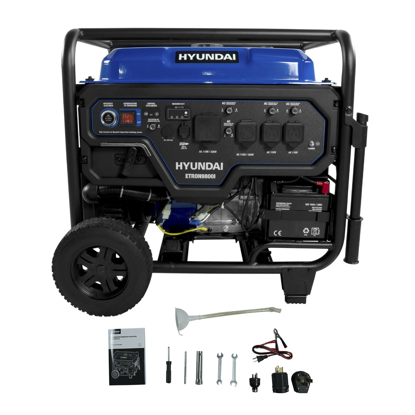 Generador a Gasolina Inverter de 9500w Monofasico 110v/220v – Etron9800i