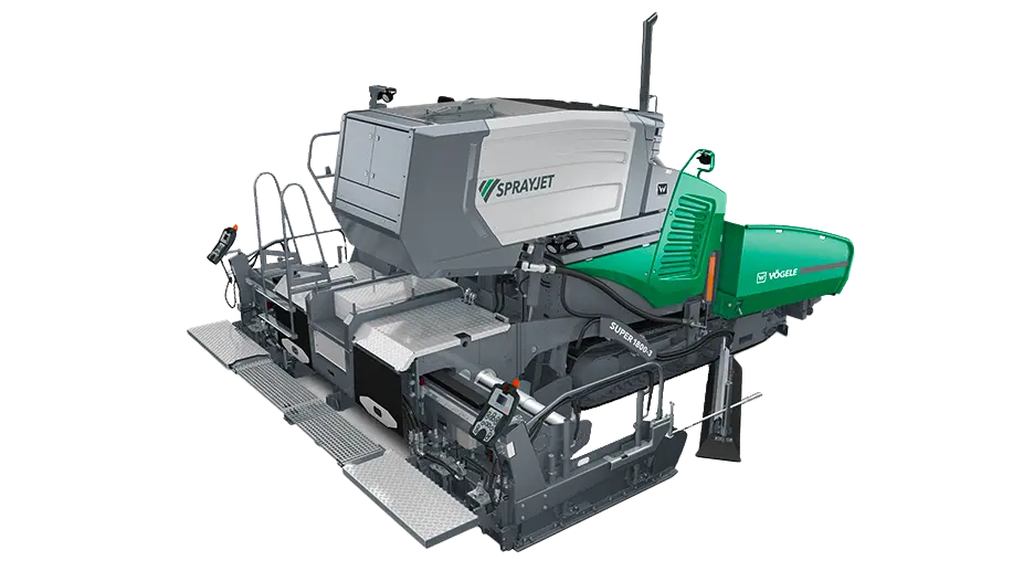 Extendedora de Asfalto Vögele SUPER 1800-3(i) SprayJet – Riego y Extendido en un Solo Paso