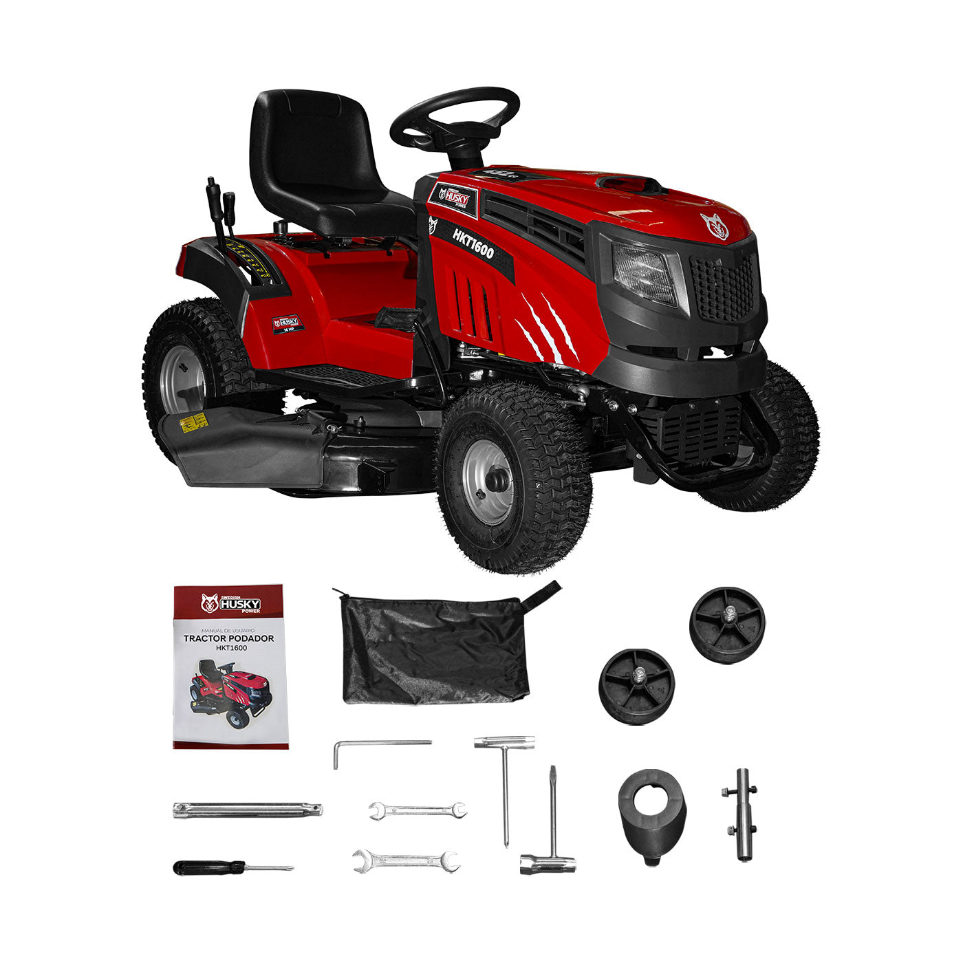 Tractor Podador Profesional Hombre a Bordo Swedish Husky Power Motor 16 Hp a Gasolina – HKT1600