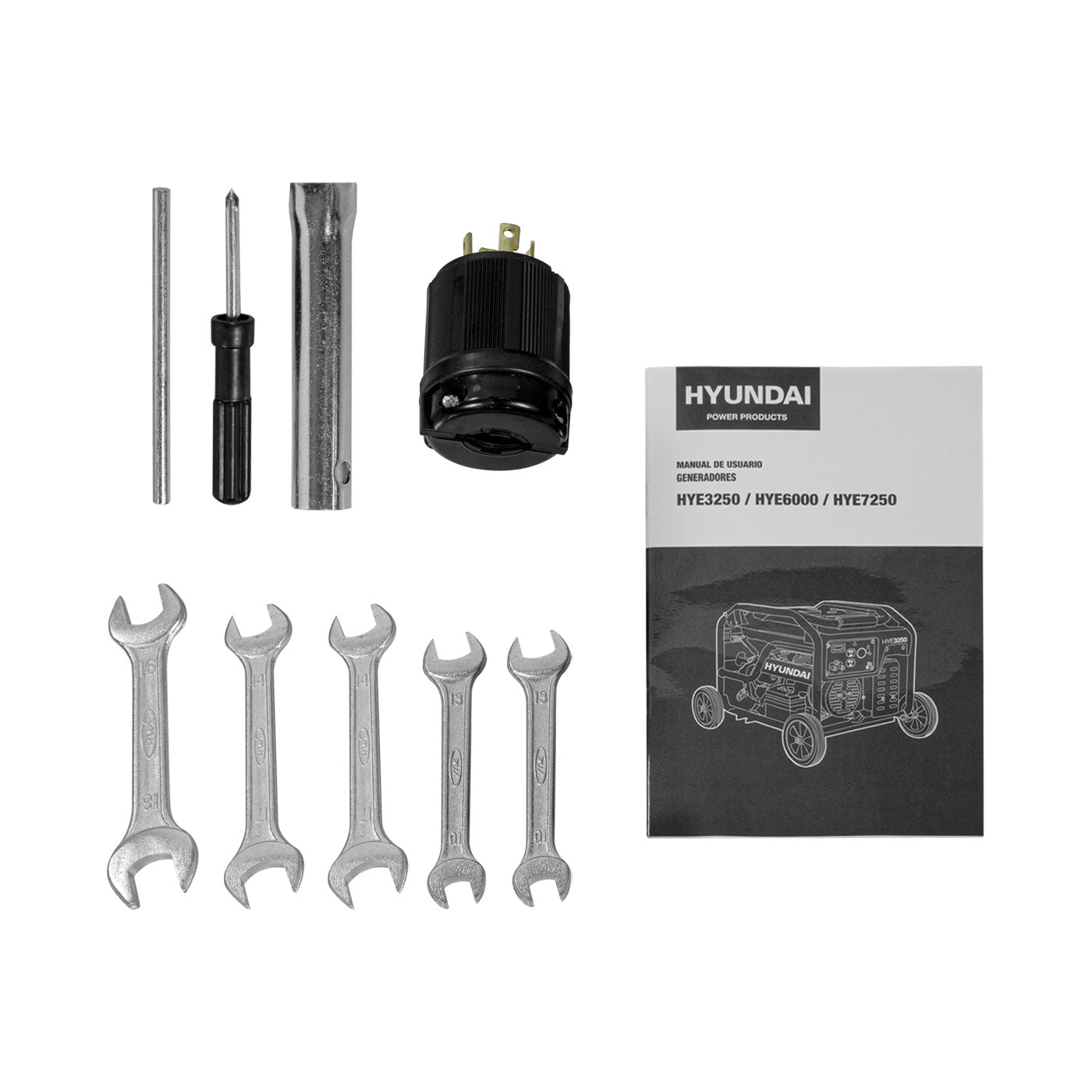 Generador a Gasolina Hyundai 7250 Watts Portatil Monofasico 110V - 220V Motor 15 Hp HYE7250