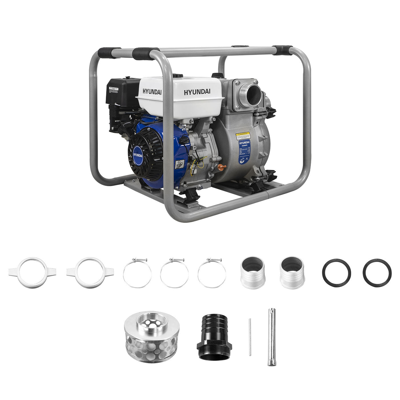 Motobomba Autocebante Para Lodos a Gasolina Hyundai Succion y Descarga 3"x3" Motor 9.3 hp Hyw3093ts