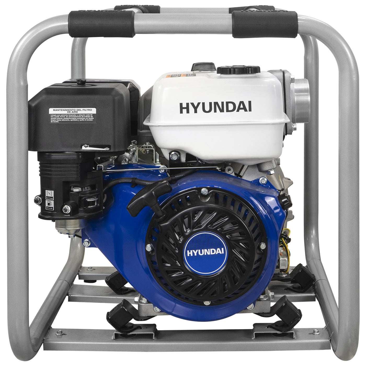Motobomba Autocebante Para Lodos a Gasolina Hyundai Succion y Descarga 3"x3" Motor 9.3 hp Hyw3093ts