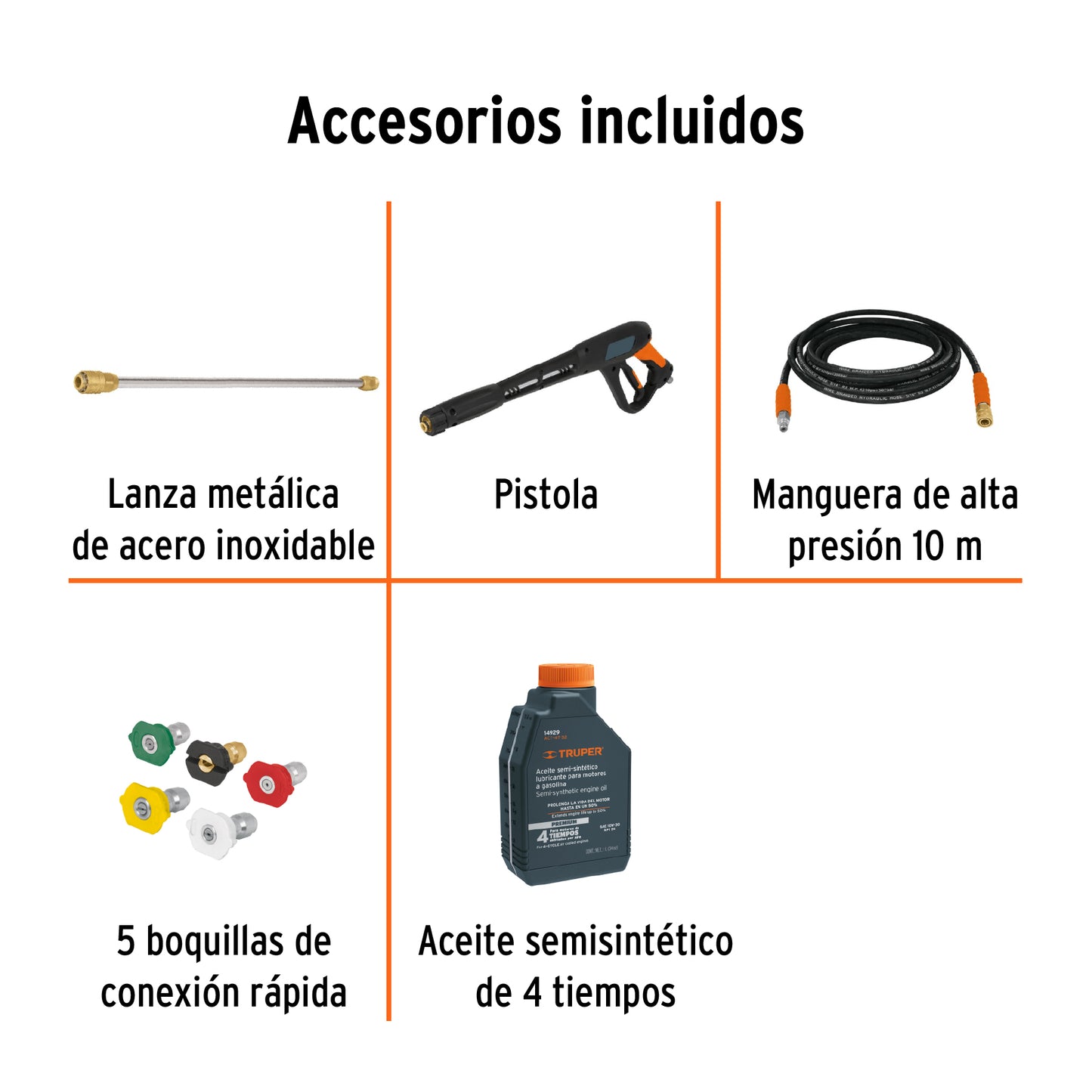 Hidrolavadora Con Motor a Gasolina 4000 PSI Motor de 10.5 HP, Truper LAGAS-4000 12910