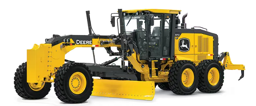 Motoniveladora John Deere 672P Potencia Inteligente para Nivelación de Alto Rendimiento