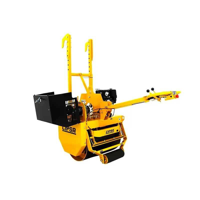 Rodillo Vibratorio Sencillo de 500 kg PR8 CIPSA con Motor a Gasolina Mpower de 15 HP con Ganchos para Transporte Arranque Manual PR8AMP15