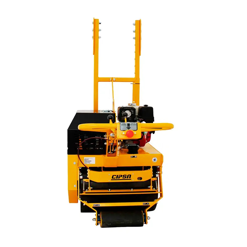 Rodillo Vibratorio Sencillo de 500 kg PR8 CIPSA con Motor a Gasolina Mpower de 15 HP con Ganchos para Transporte Arranque Manual PR8AMP15