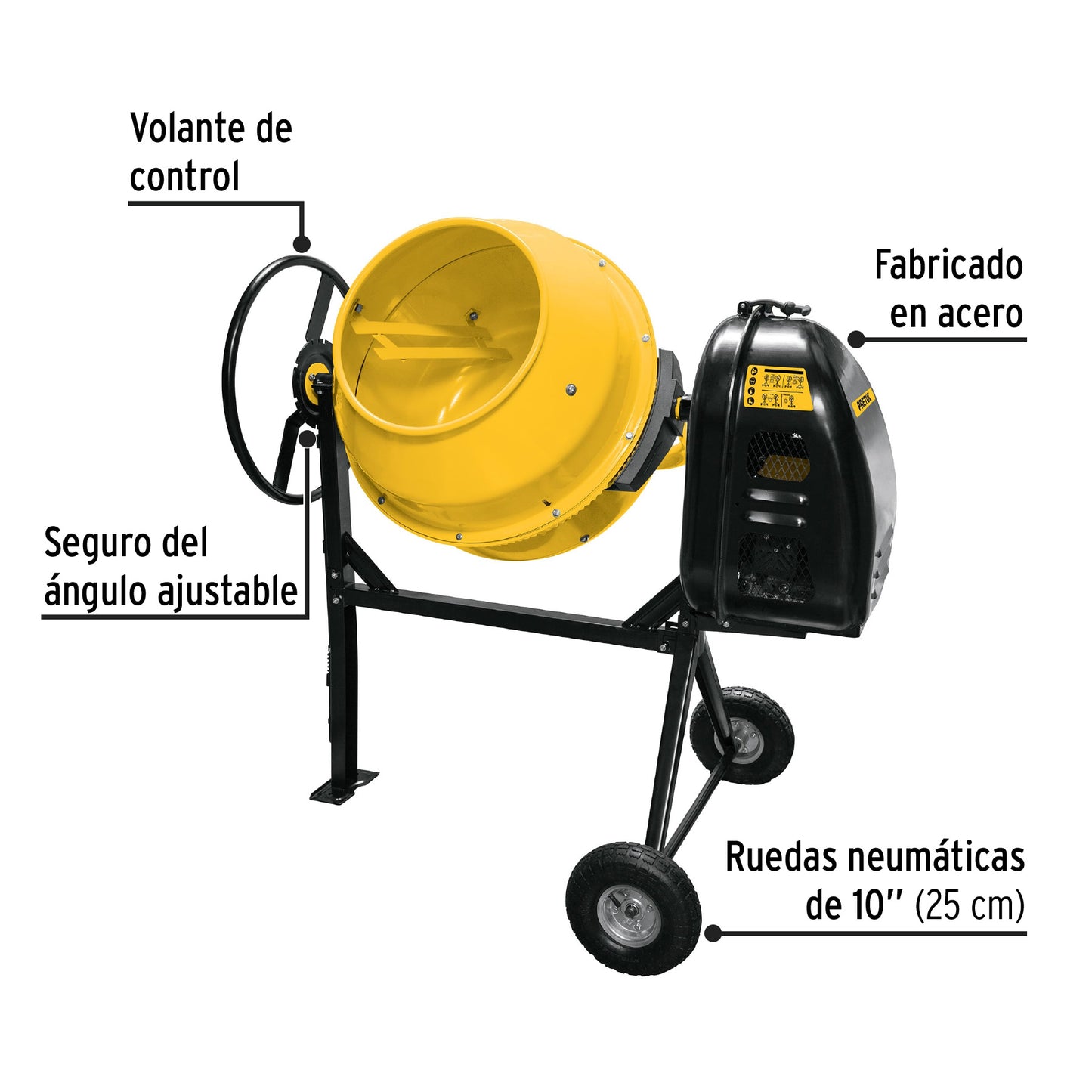 Revolvedora Para Concreto 1/2 Medio Saco Motor a Gasolina 160 Litros PRETUL RECE-160P 28147