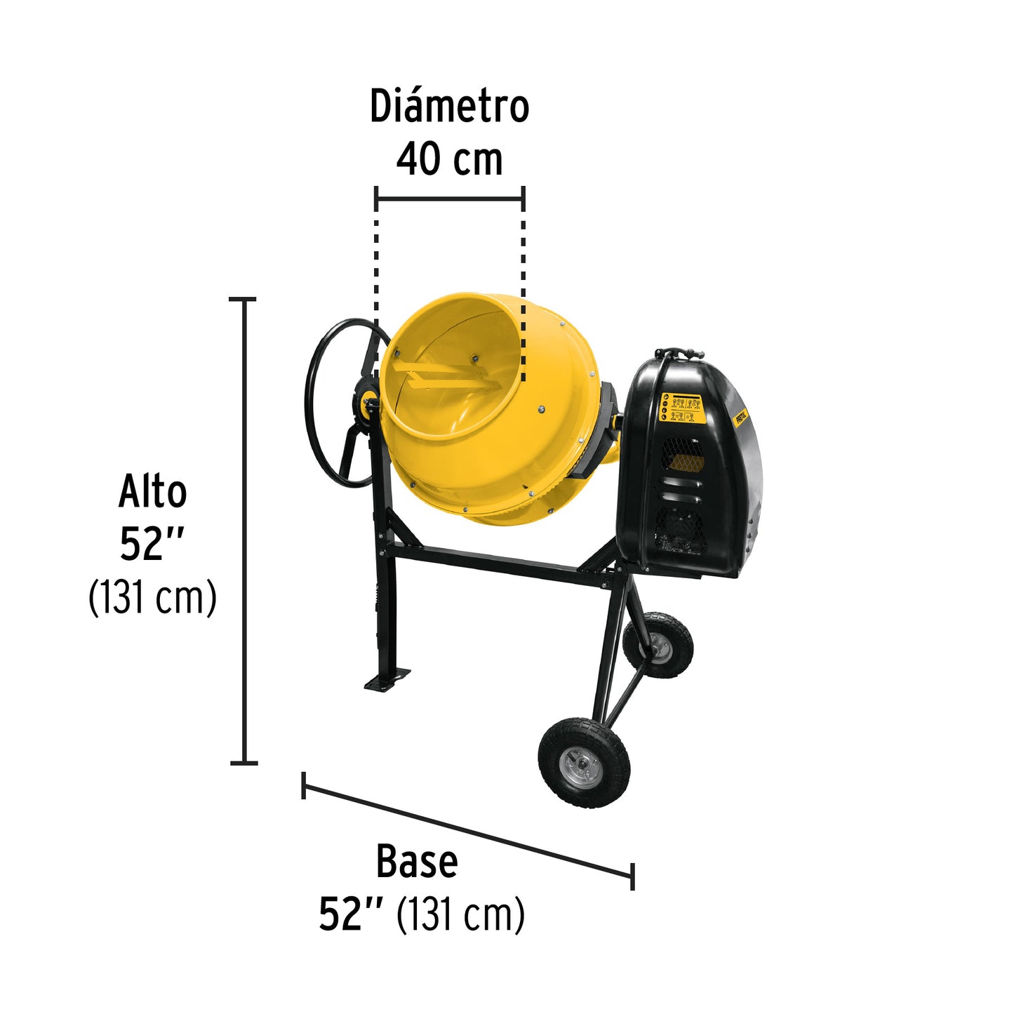 Revolvedora Para Concreto 1/2 Medio Saco Motor a Gasolina 160 Litros PRETUL RECE-160P 28147
