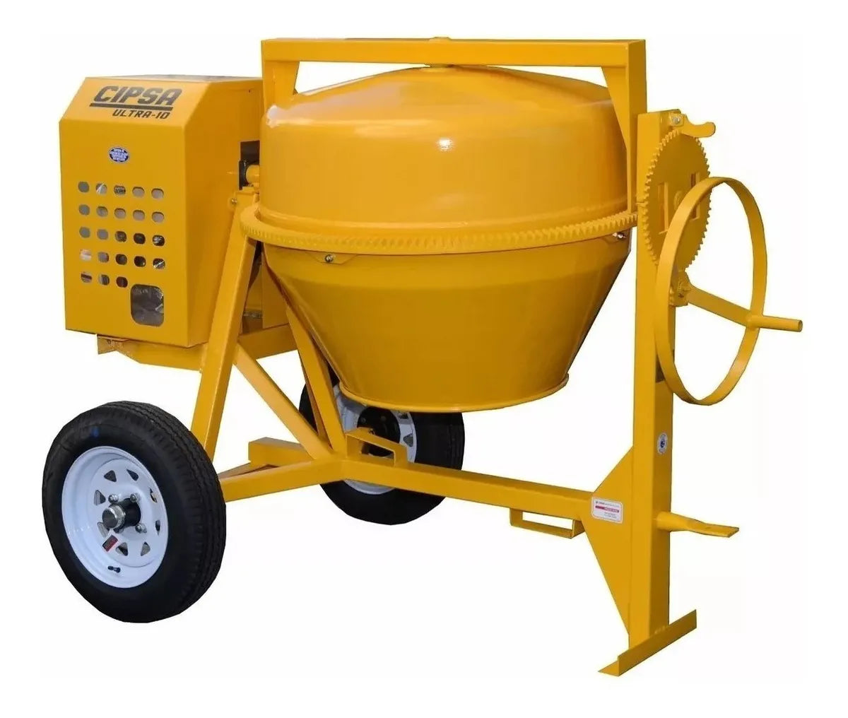 Revolvedora de Concreto Ultra 10 CIPSA de 1 Saco de Capacidad con Motor a Gasolina Mpower de 9 HP Olla de Acero Remolcable ULTRAMP9A