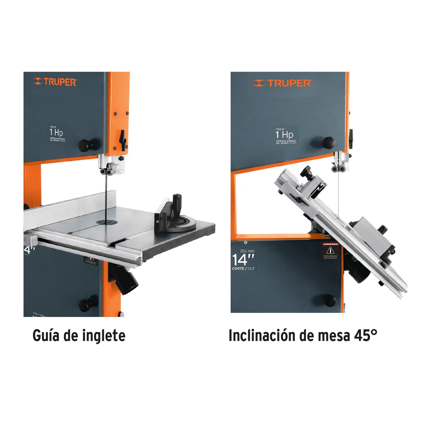 Sierra Cinta Para Madera 14 pulgadas de 1 HP (750 W) Truper SCI-14E 16458