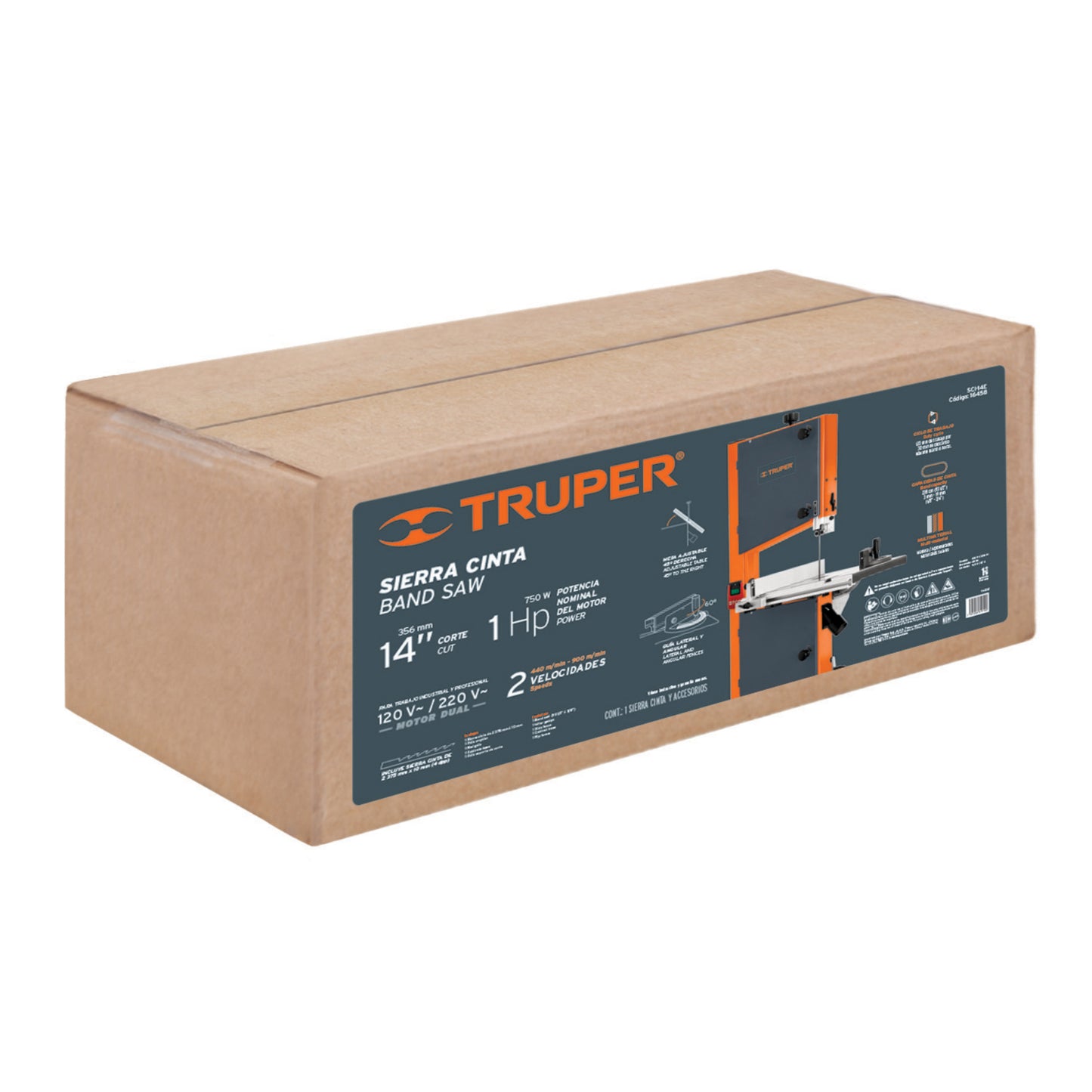 Sierra Cinta Para Madera 14 pulgadas de 1 HP (750 W) Truper SCI-14E 16458