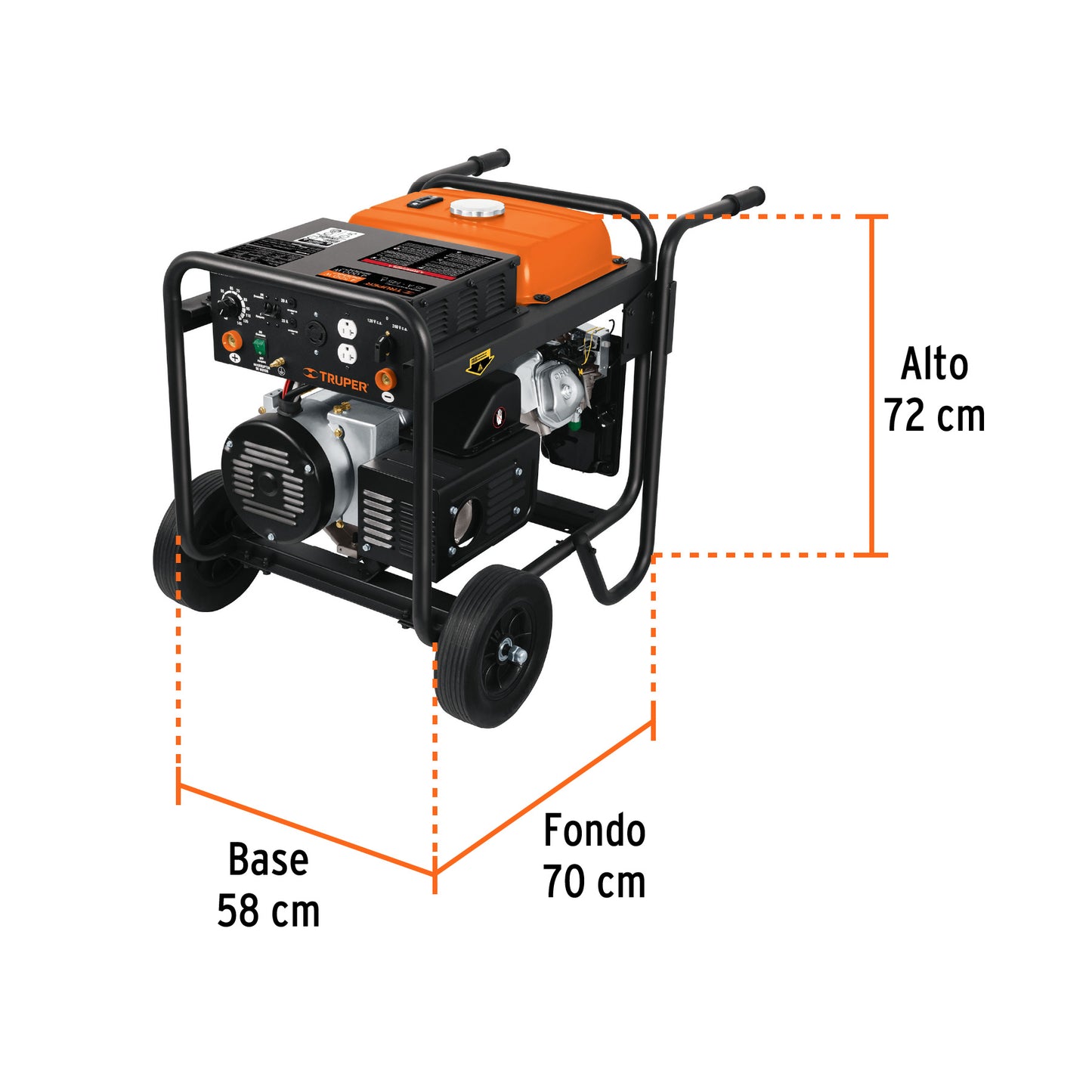 Soldadora a Gasolina 145 Amperes con Generador de 4500 watts, Truper SOT-145G 14358