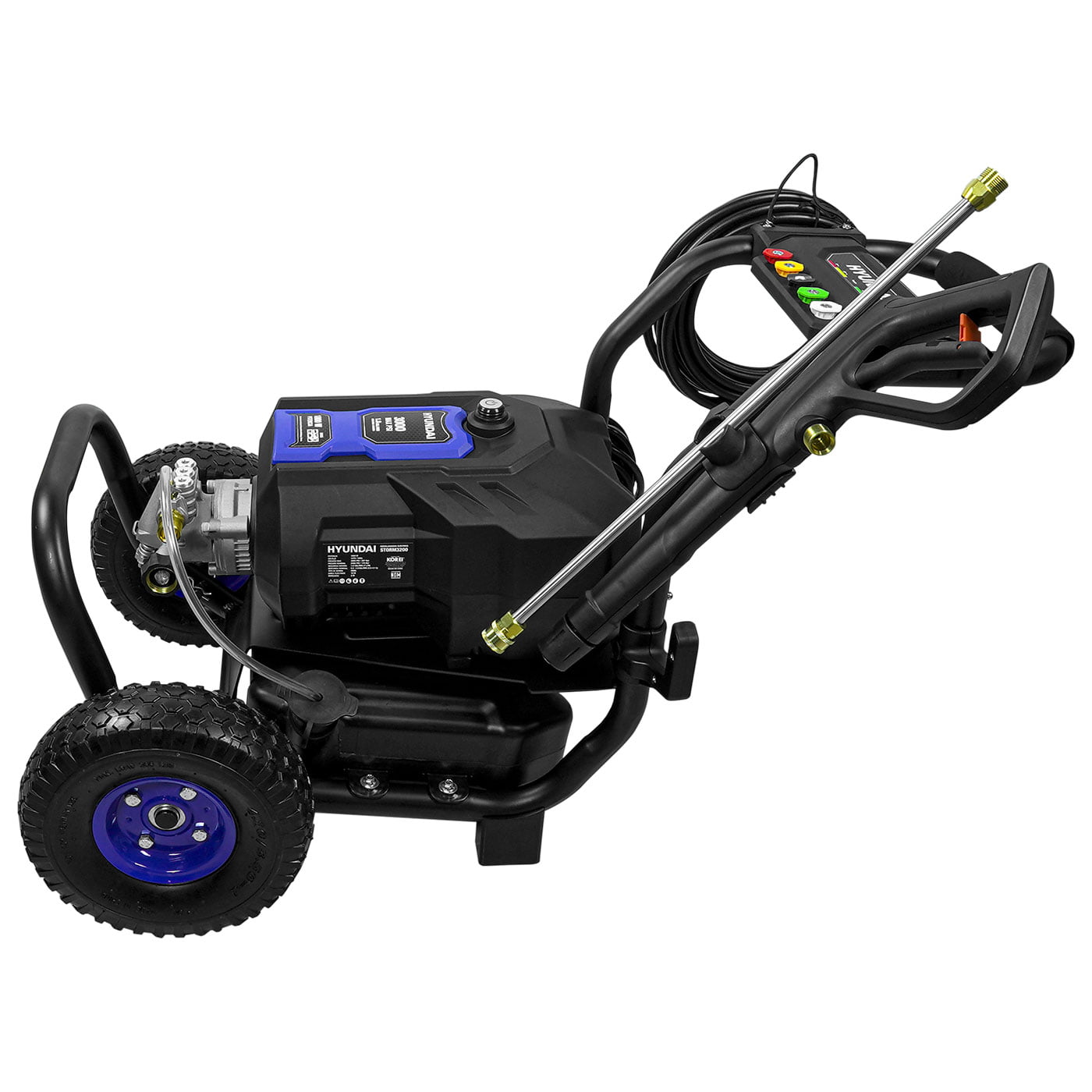 Hidrolavadora Eléctrica Profesional 3000 PSI Hyundai Motor Monofasico 1.8kw 120V – Storm3200
