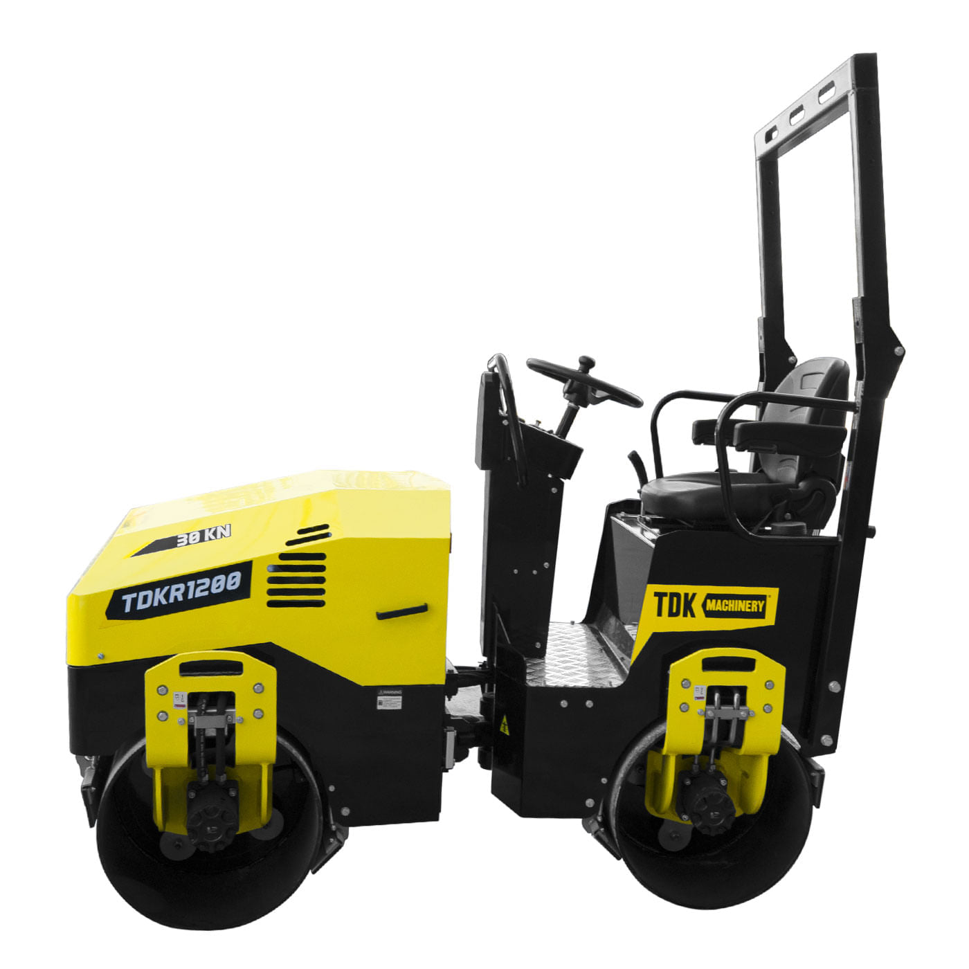 Rodillo Vibratorio Doble 30kn Profesional Tdk Machinery Con Operador Hombre a Bordo Motor a Gasolina Hyundai 22 Hp – TDKR1200