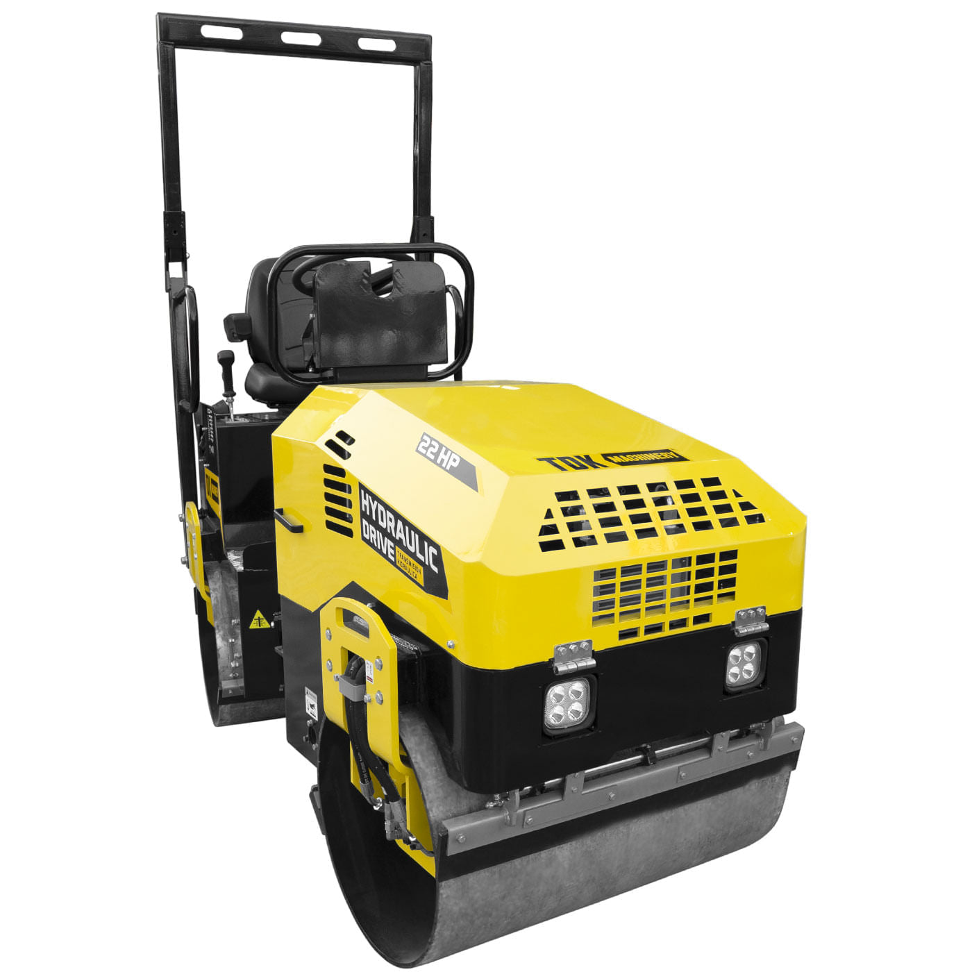 Rodillo Vibratorio Doble 30kn Profesional Tdk Machinery Con Operador Hombre a Bordo Motor a Gasolina Hyundai 22 Hp – TDKR1200