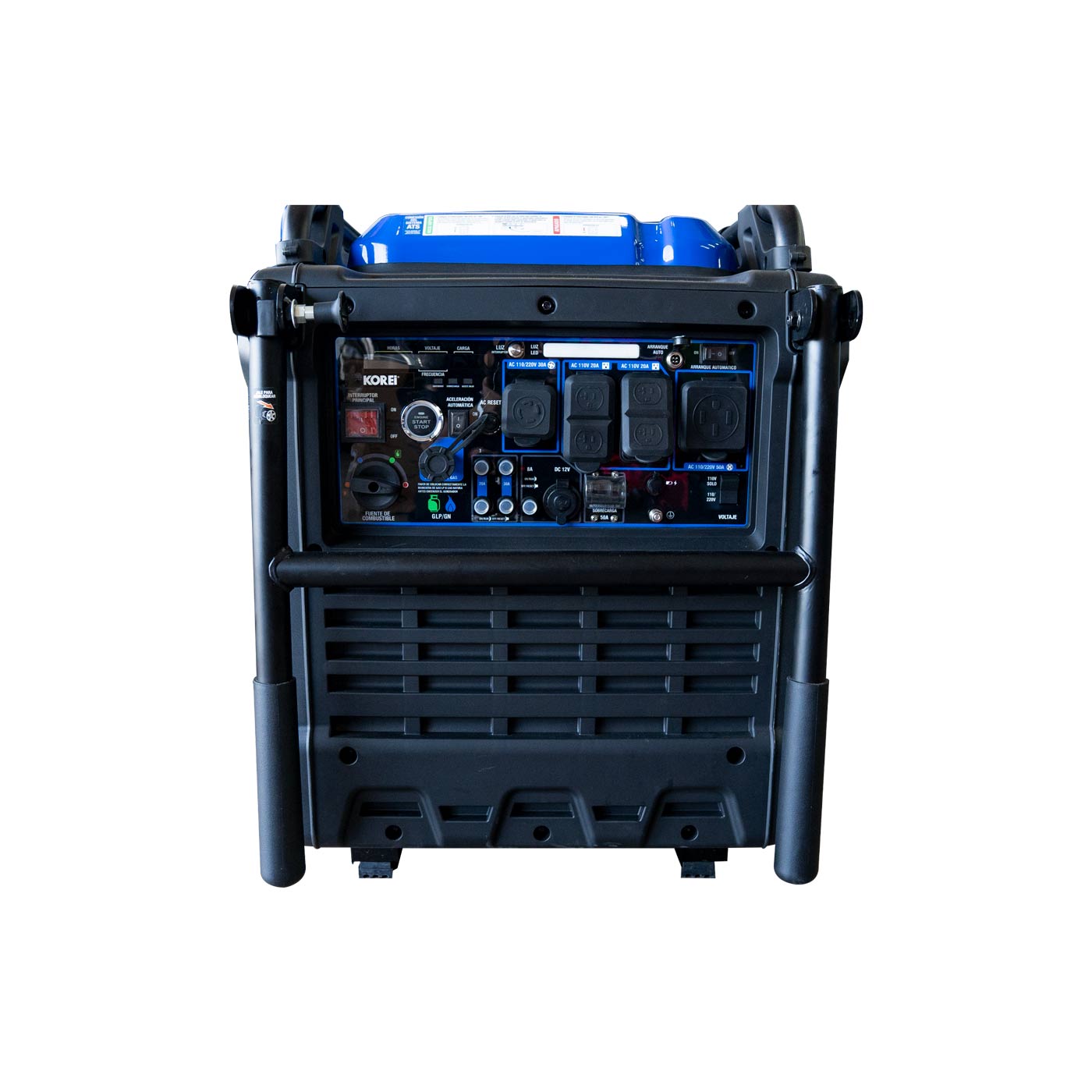 Generador Inverter Profesional 10000 Watts 3 En 1 Korei Gasolina / Gas LP / Gas Natural monofasico 110v/220v – Titan10500i