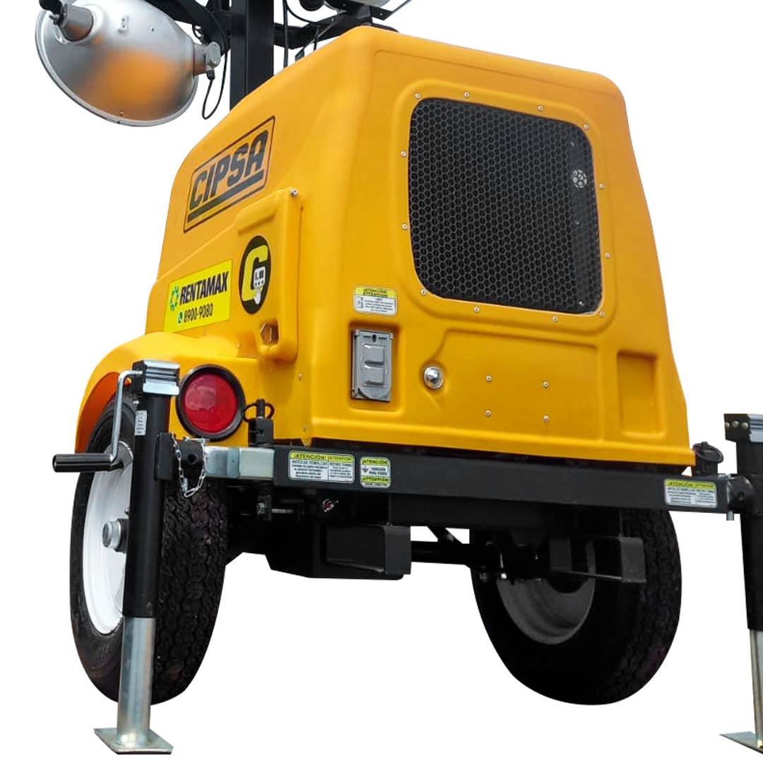 Torre de Iluminacion a Diesel 4 focos 1000 Watts Compacta Altura 7 Metros CTIC6000