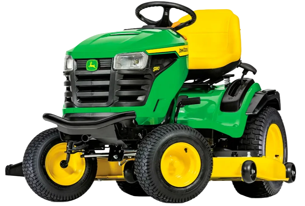 Tractor Podador 54 pulgadas John Deere S180 24 HP, Corte de 137 cm y Confort Premium par
