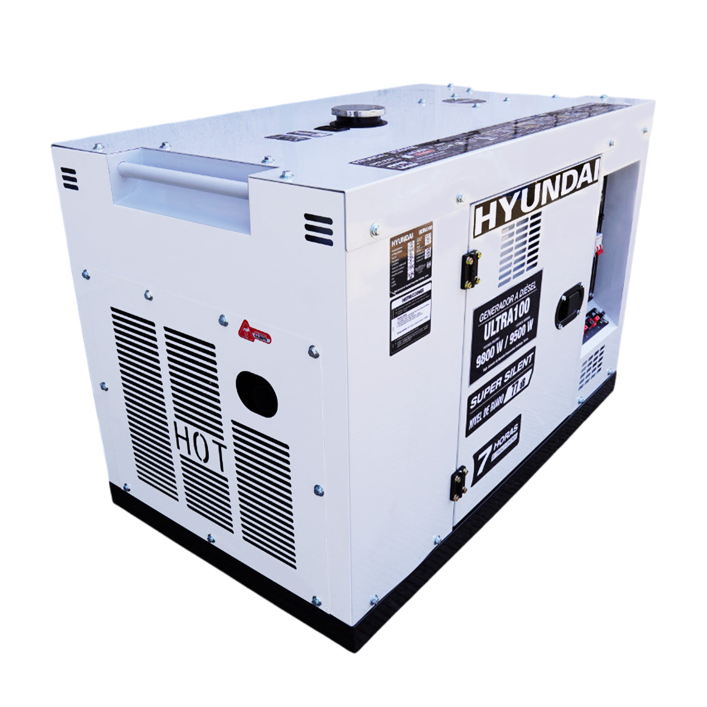Generador Estacionario a Diesel 9.8 Kw 110v/220v Monofasico Silencioso Profesional Hyundai – Ultra100