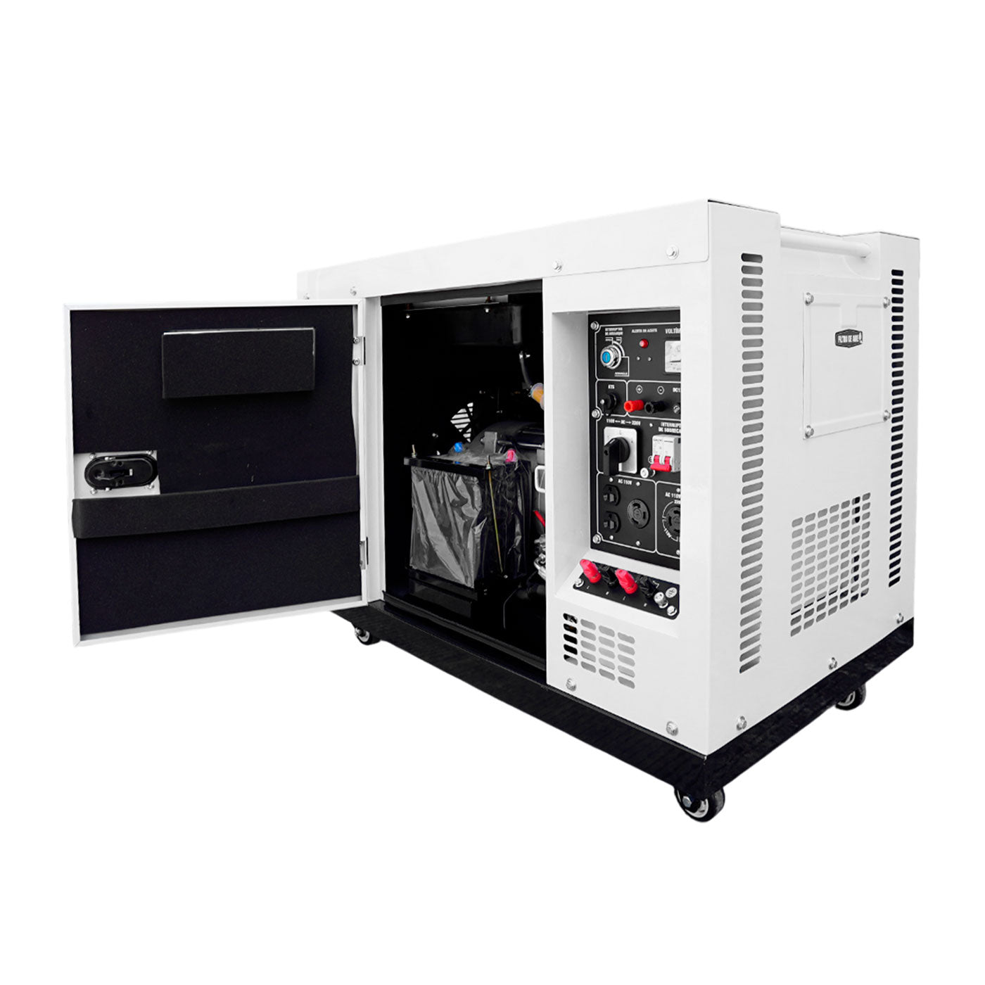 Generador Estacionario a Diesel 9.8 Kw 110v/220v Monofasico Silencioso Profesional Hyundai – Ultra100