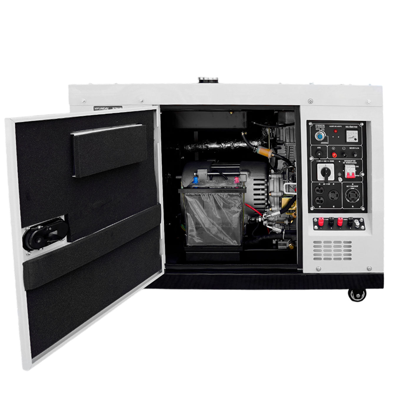 Generador Estacionario a Diesel 9.8 Kw 110v/220v Monofasico Silencioso Profesional Hyundai – Ultra100