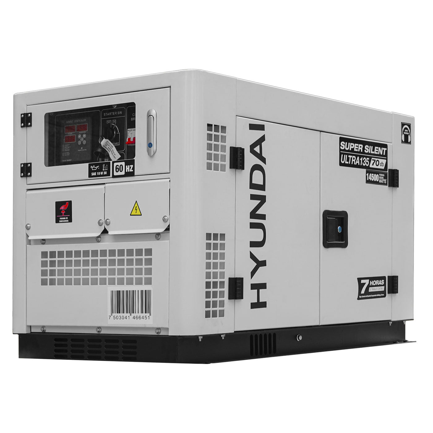 Generador Estacionario a Diesel 14.5 Kw 110v/220v Monofasico Silencioso Profesional Hyundai – Ultra135
