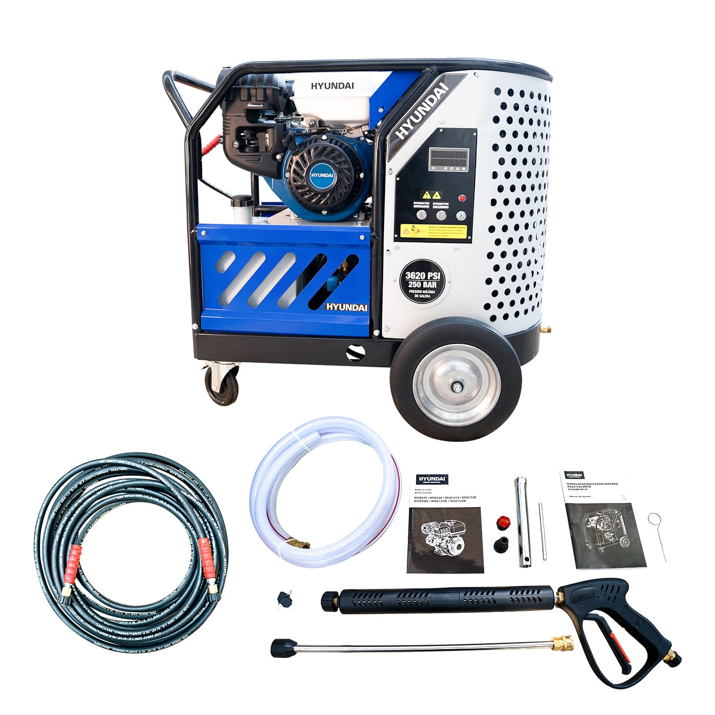 Hidrolavadora Profesional Para Agua Caliente 3620 Psi 250 Bar Hyundai Motor A Gasolina 15.3 Hp – Vulkan-hy15