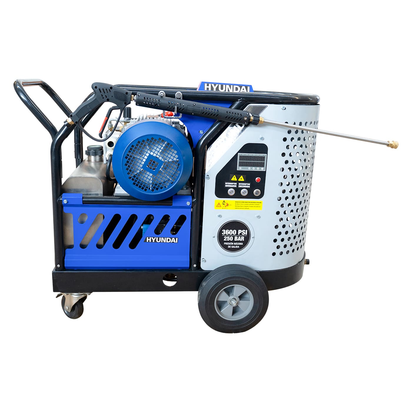 Hidrolavadora Profesional Para Agua Caliente 3600 Psi 250 Bar Hyundai Motor Electrico Trifasico 10 Hp – VULKAN-KR10E