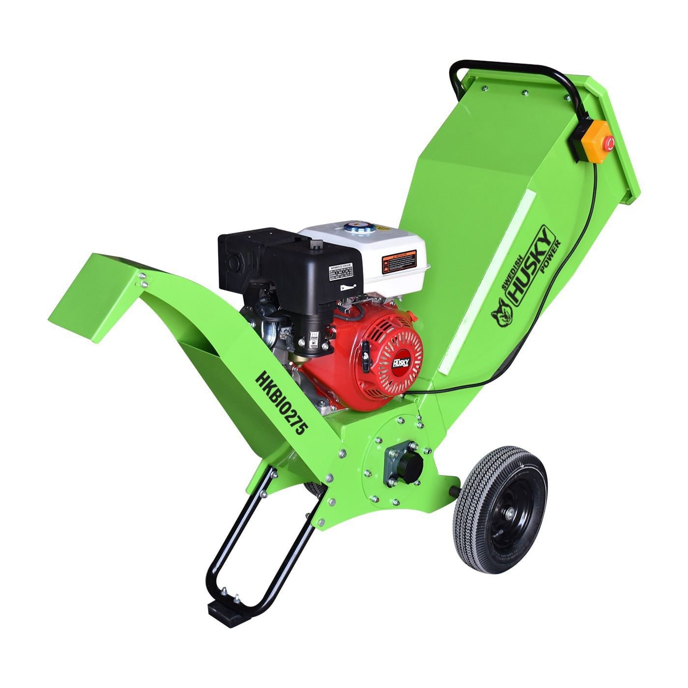 Biotrituradora Chipeadora de Ramas y Troncos Husky Diámetro Máximo de Corte de 7.5 cm con Motor a Gasolina 6.5 hp Husky HKBIO275-HK65