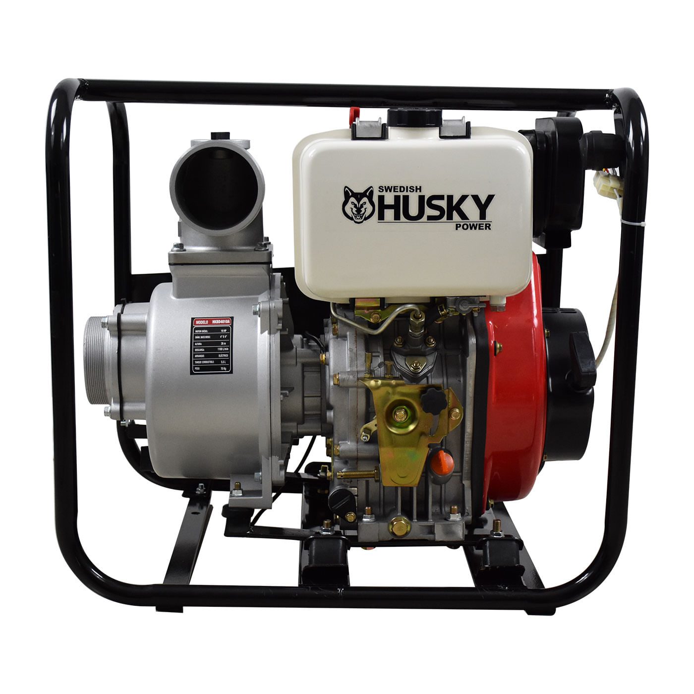 Motobomba De Agua a Diésel 4 x 4 pulgadas Motor 10 hp De Alta Presión Swedish Husky Power C/arranque Eléctrico 4 Tiempos – Hkbd4010a