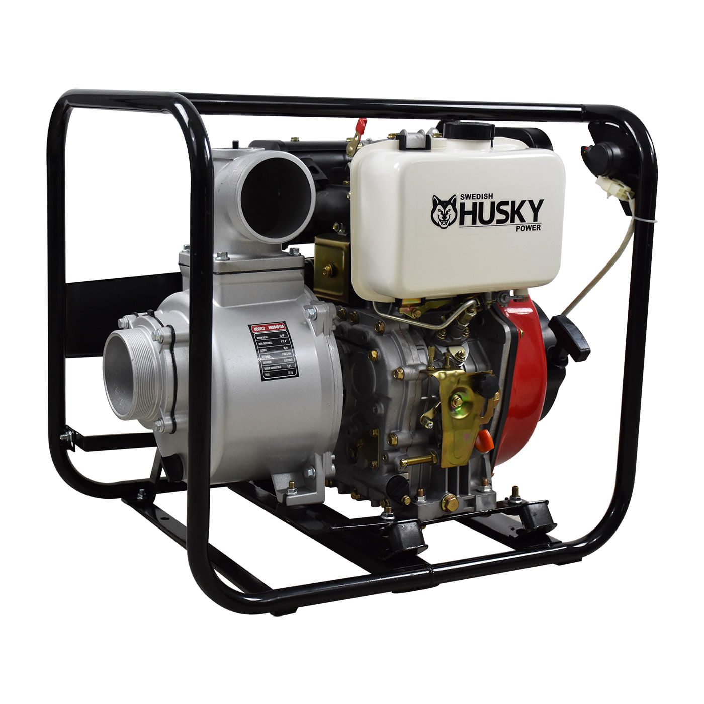 Motobomba De Agua a Diésel 4 x 4 pulgadas Motor 10 hp De Alta Presión Swedish Husky Power C/arranque Eléctrico 4 Tiempos – Hkbd4010a