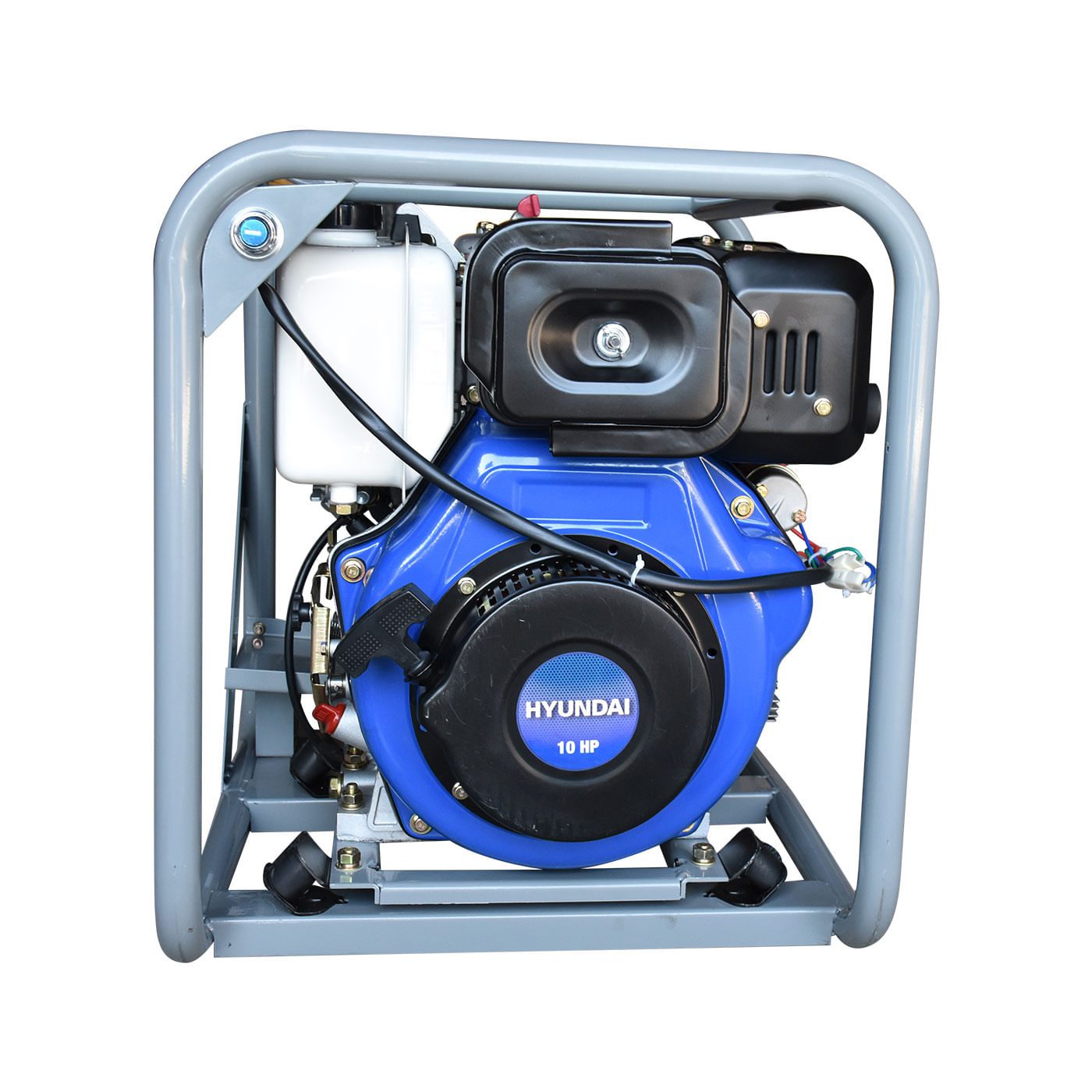 Motobomba De Agua 3 x3 Pulgadas Motor a Diésel 10 hp De Alta Presión Hyundai Con Arranque Eléctrico 4 Tiempos – Hywd3010ef