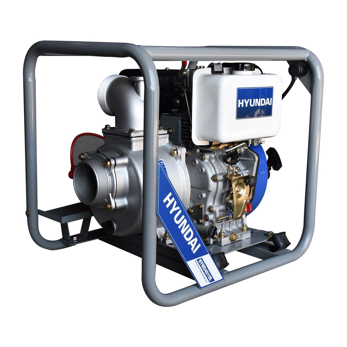 Motobomba De Agua Autocebante 4x4 Motor a Diésel 10 HP Hyundai Con Arranque Eléctrico 4 Tiempos – Hywd4010e