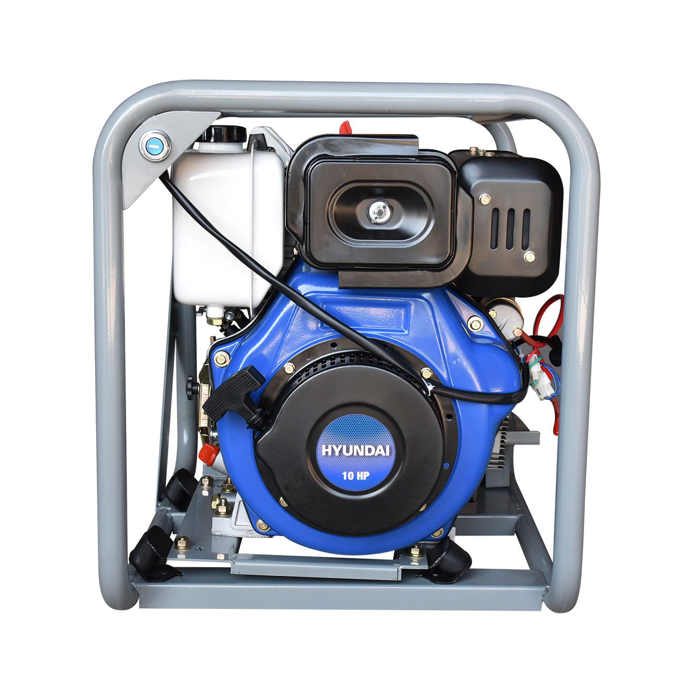 Motobomba De Agua Autocebante 4x4 Motor a Diésel 10 HP Hyundai Con Arranque Eléctrico 4 Tiempos – Hywd4010e