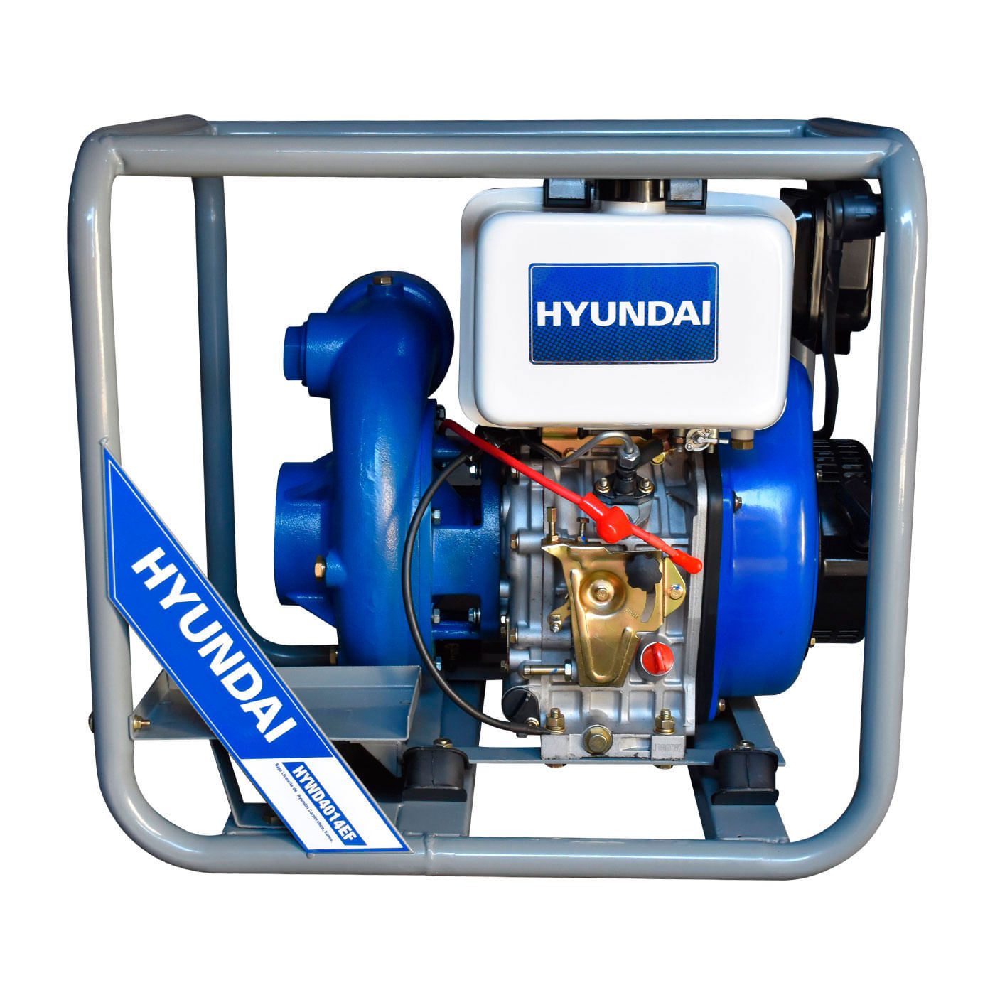 Motobomba De Agua 4x4 Motor a Diésel 14 HP Alta Presión Hyundai Con Arranque Eléctrico 4 Tiempos – Hywd4014ef