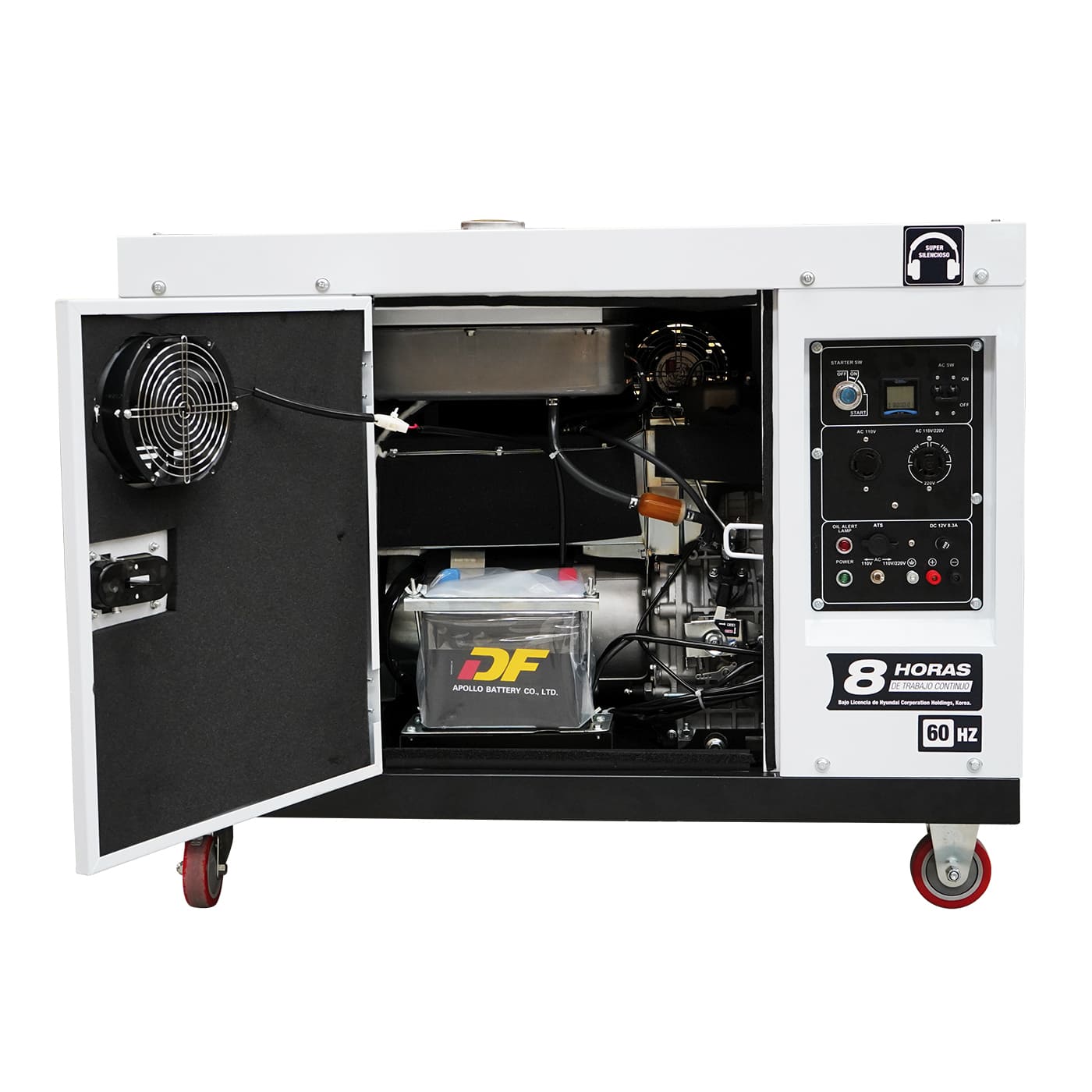 Generador Estacionario a Diesel 7.3 Kw 110v/220v Monofasico Silencioso Profesional Hyundai – Ultra70