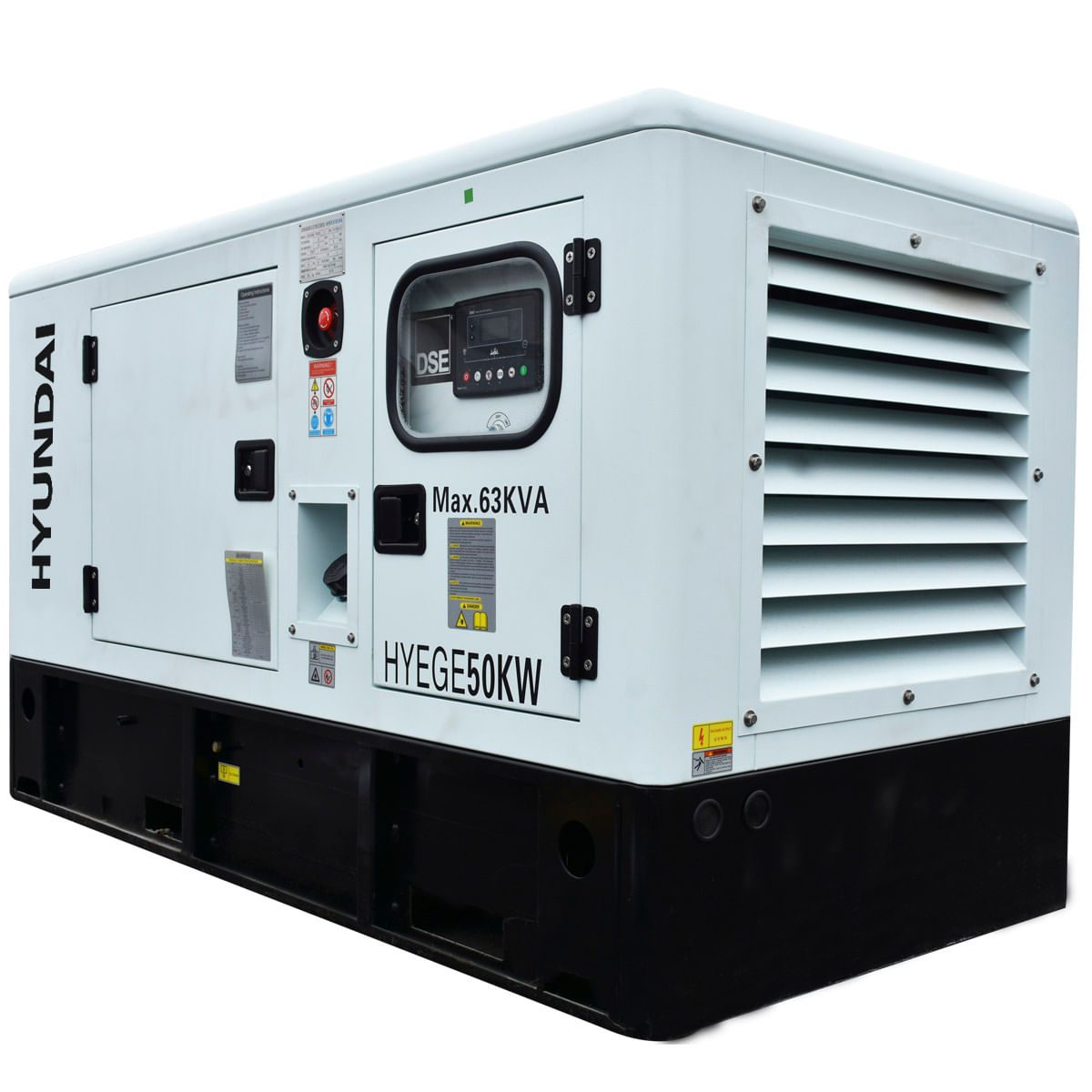 Generador Estacionario Planta de Emergencia 50kw 63kva Motor a Diesel Tablero de Transferencia ATS Trifasico 220v Hyundai HYEGE50KW