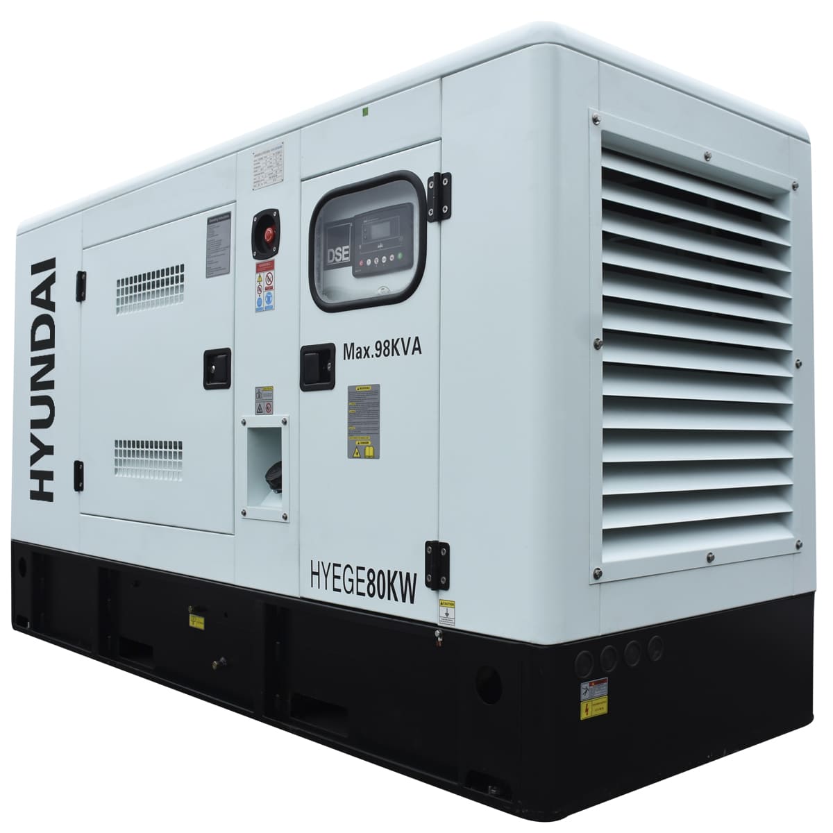 Generador Estacionario Planta de Emergencia 78kw 98kva Motor a Diesel Trifasico 220v Hyundai HYEGE80KW