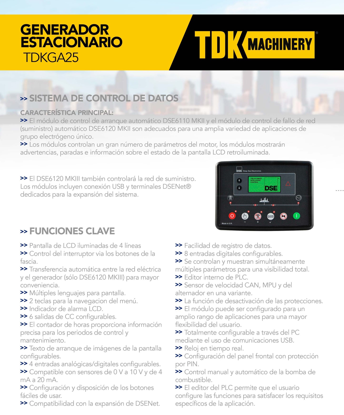Generador Estacionario Planta de Luz Planta de Emergencia 20 Kw / 25 Kva Trifasico 220v Abierto – TDKGA25
