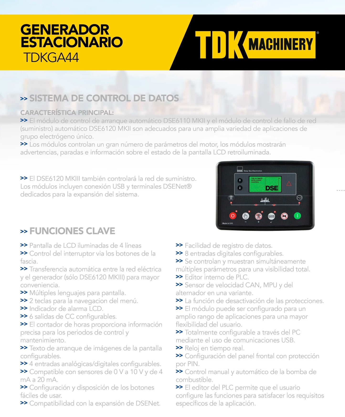 Generador Estacionario Planta de Luz Planta de Emergencia 35 Kw / 44 Kva Trifasico 220v Abierto – TDKGA44