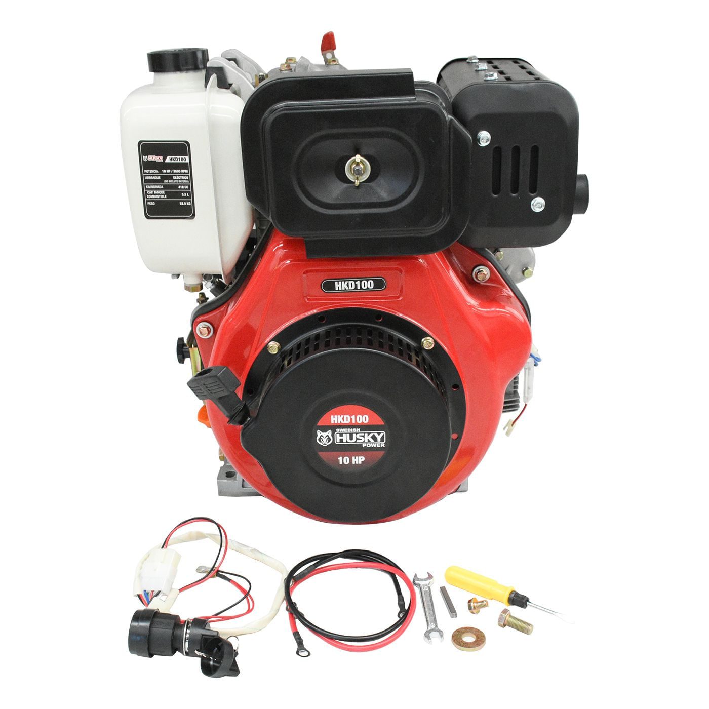 Motor A Diésel 10 HP Swedish Husky Power Con Arranque Eléctrico – Hkd100