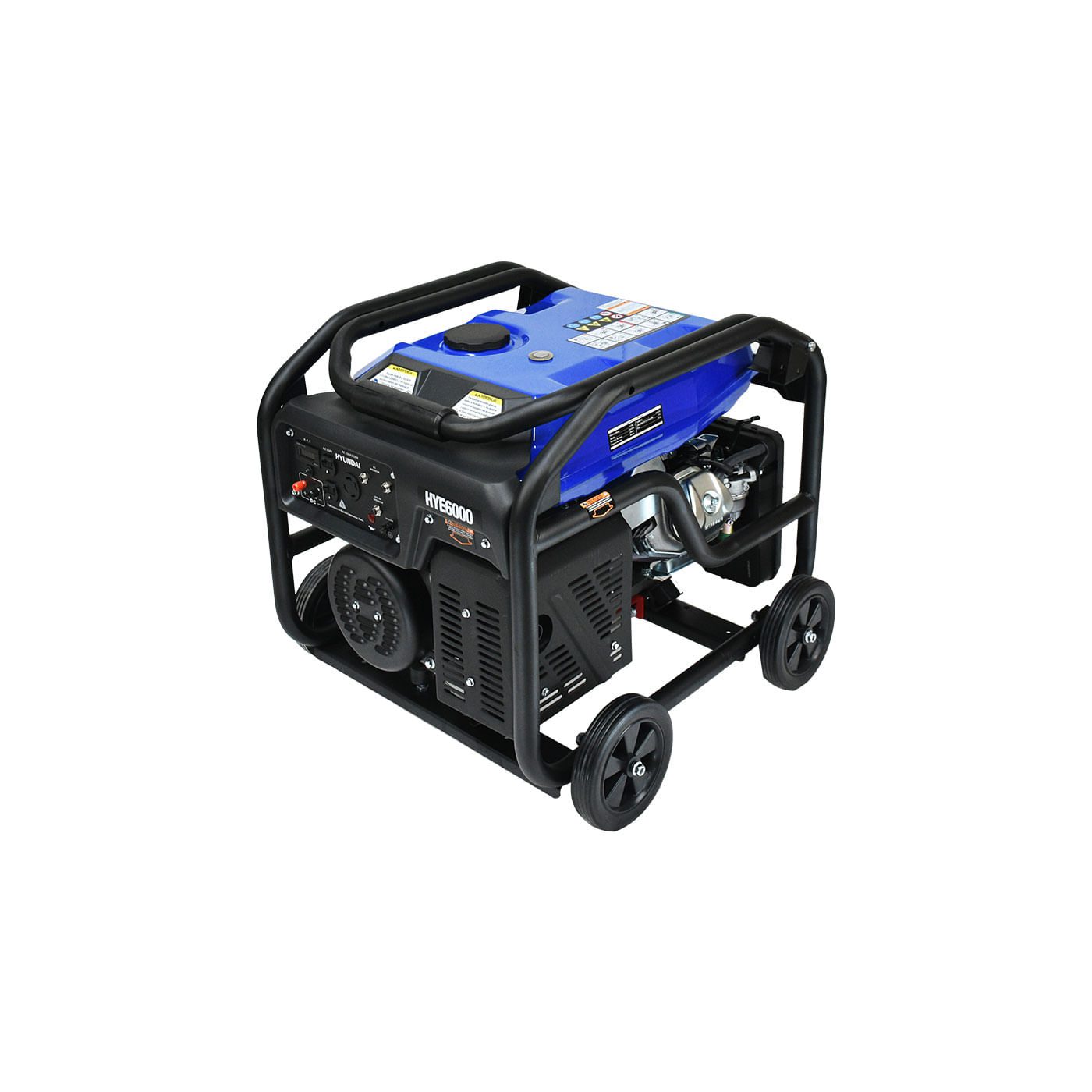 Generador a Gasolina Hyundai 6000 Watts Portatil Monofasico 110V - 220V Motor 13.1 Hp HYE6000