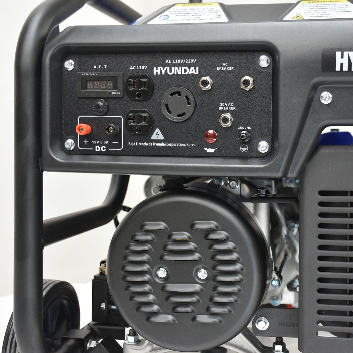Generador a Gasolina Hyundai 6000 Watts Portatil Monofasico 110V - 220V Motor 13.1 Hp HYE6000