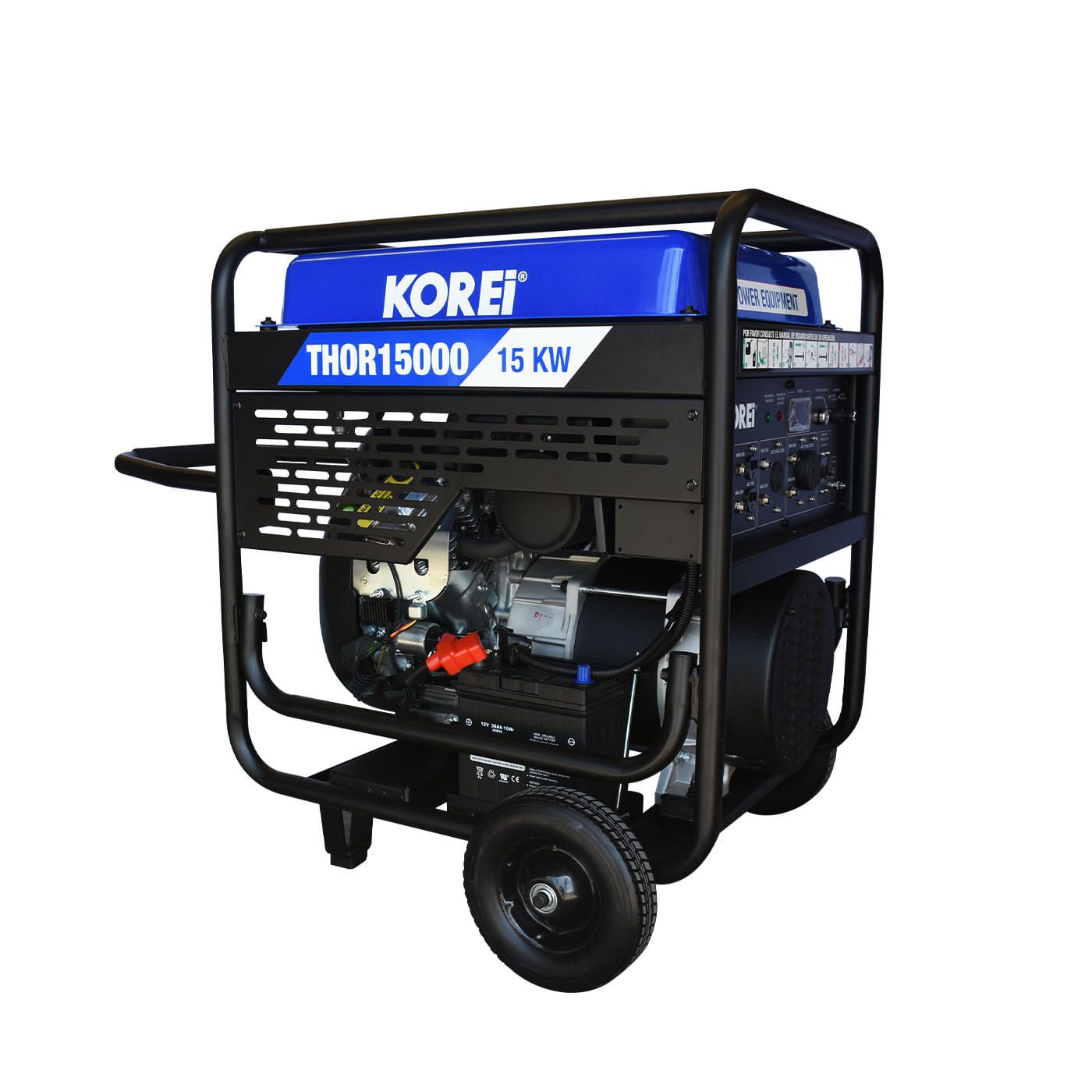 Generador a Gasolina Hyundai 15000 Watts Portatil monofasico 110V - 220V Motor 26 Hp THOR15000
