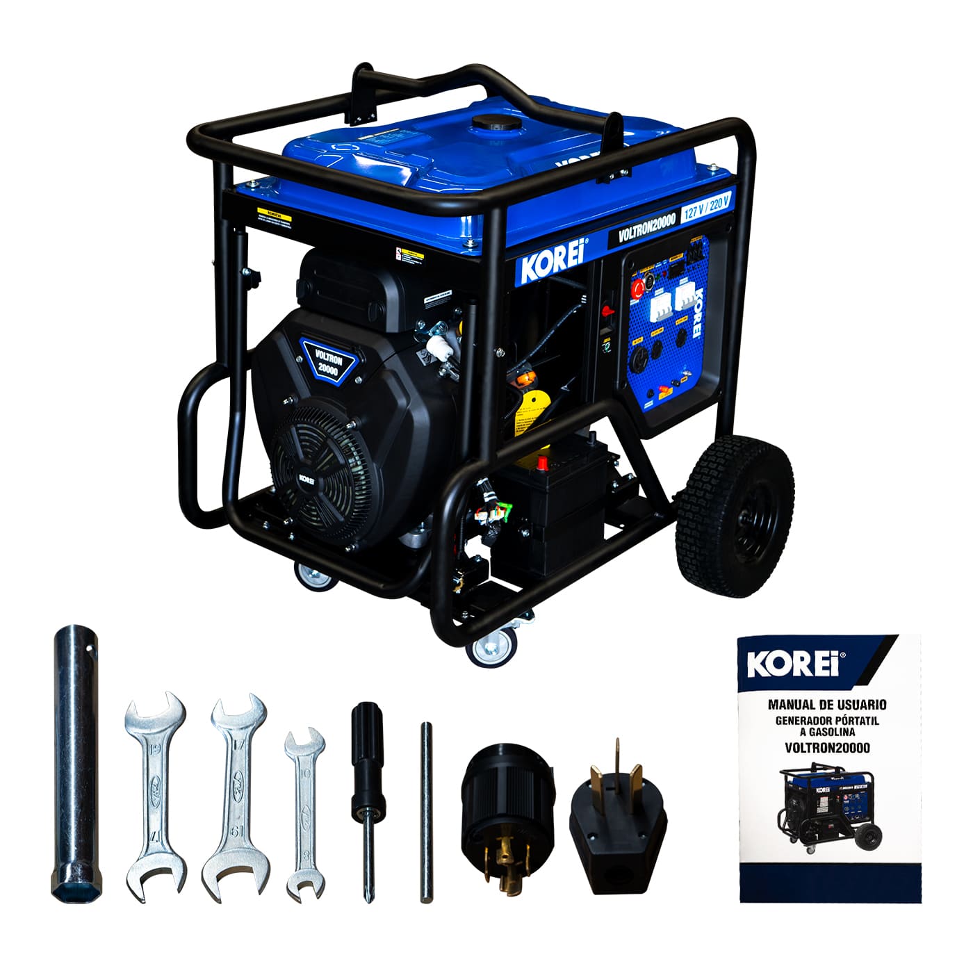 Generador a Gasolina Hyundai 19000 Watts Portatil Trifasico 110V - 220V Motor 33 Hp THOR20000