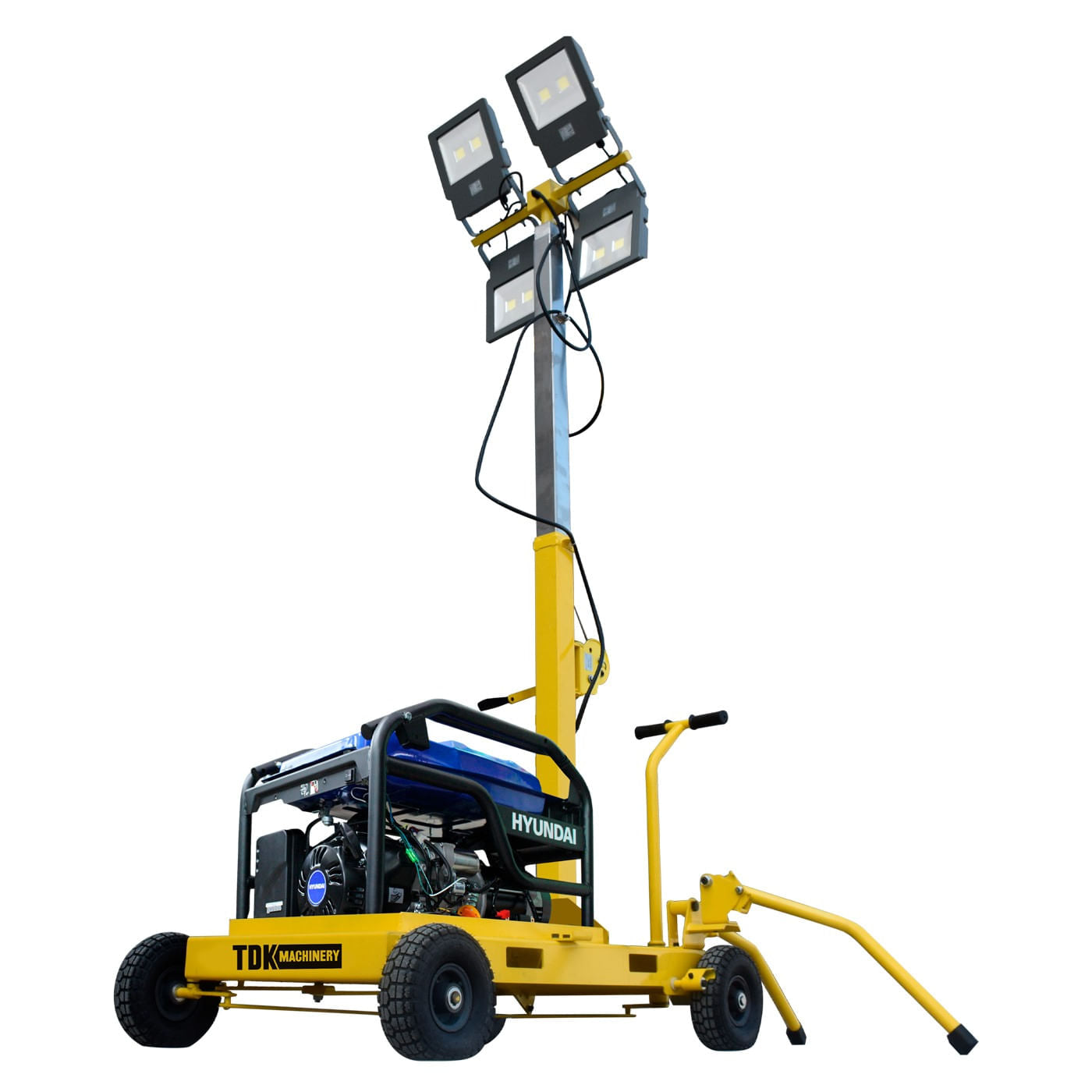 Torre De Luz TDK 4 Lamparas LED De 100 Watts Con Generador A Gasolina HYE6000 - TDKTL6000