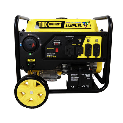 Generador Profesional 10 kw 3 En 1 Gasolina, Gas LP y Gas Natural Tdk Machinery 110v/220v Monofasico – Atlas10tf