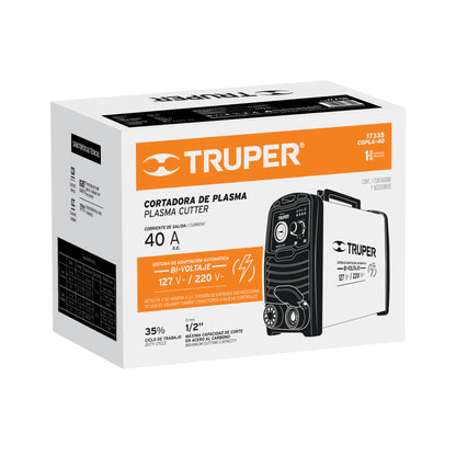 Cortadora de Plasma 40 Amperes Corte Hasta 10mm Bifsica 110/220V Truper Expert COPLA-40 17335